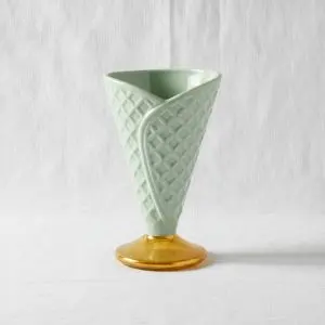 Charming Pastel Light Green Porcelain Ice Cream Cup