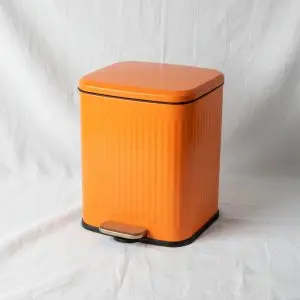 Square Orange 13L Trash Bin