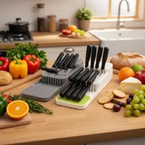 The Obsidian Architectural Blade Vault (Minimalist Knife Storage Box)