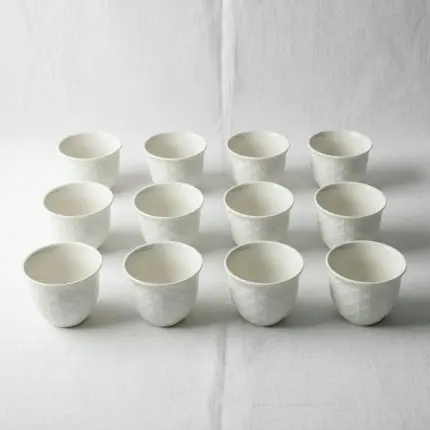 The Moonlight 12-Piece Small Ceramic Coffee Cup Set (Design 1)