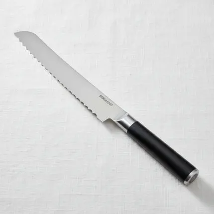 Sleek Gray Stainless Steel Bread Knife (20cm)