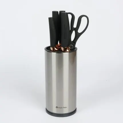 The Grain Rain 7-Piece Knife Set with Holder