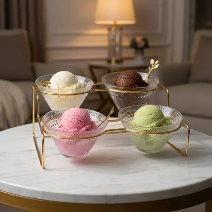 The Solis Fluted Glass Ice Cream Cup