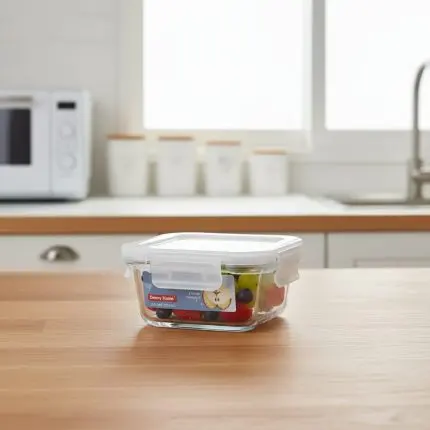 The Prism Minimalist Squared Borosilicate Food Container (500ml)