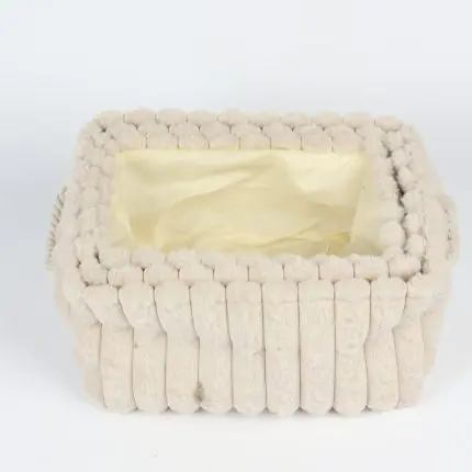 Set of 3 Soft Fur Storage Baskets