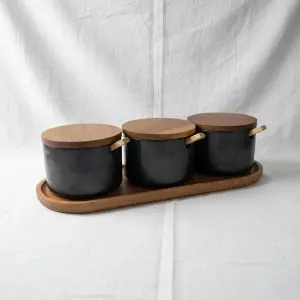 The La Maya Minimalist Obsidian Black Spice Caddy Suite