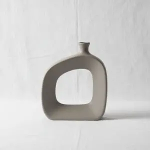The Terra Matte-Finish Ceramic Decorative Flower Vase
