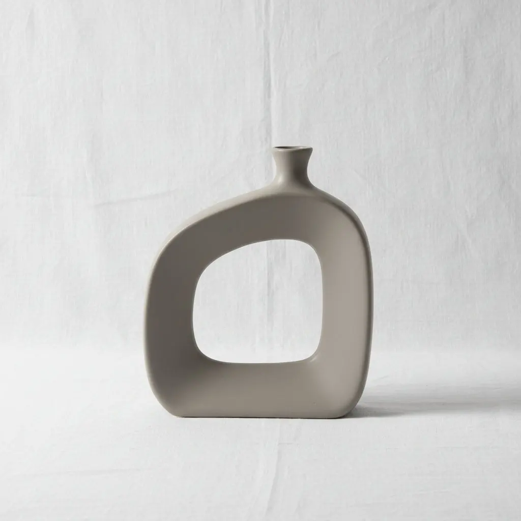 The Terra Matte-Finish Ceramic Decorative Flower Vase