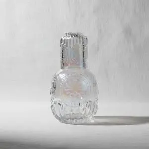 The Prism Tinted Glass Water Bottle with Companion Cup