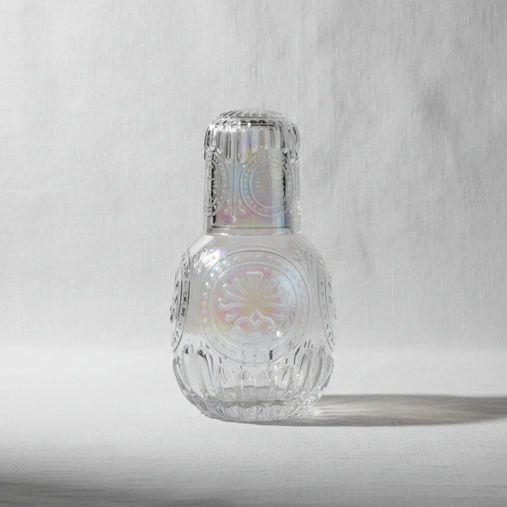 The Prism Tinted Glass Water Bottle with Companion Cup The Prism Tinted Glass Water Bottle with Companion Cup