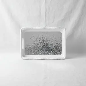 Contemporary Neutral Rectangular Plastic Serving Tray (35x25cm)