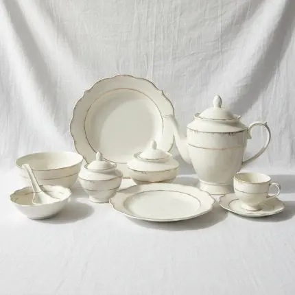 The Apex Minimalist Tableware Collection (113-Piece Grand Dinner Set)