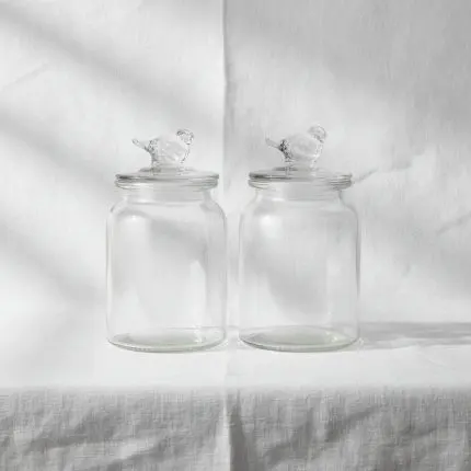 The Minimalist Culinary Sanctuary (Storage Glass Jars 2 Pcs)
