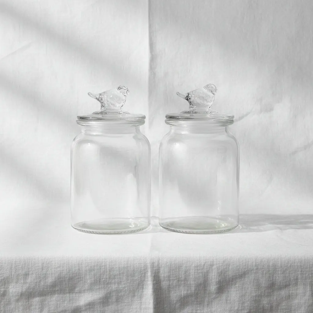 The Minimalist Culinary Sanctuary (Storage Glass Jars 2 Pcs)